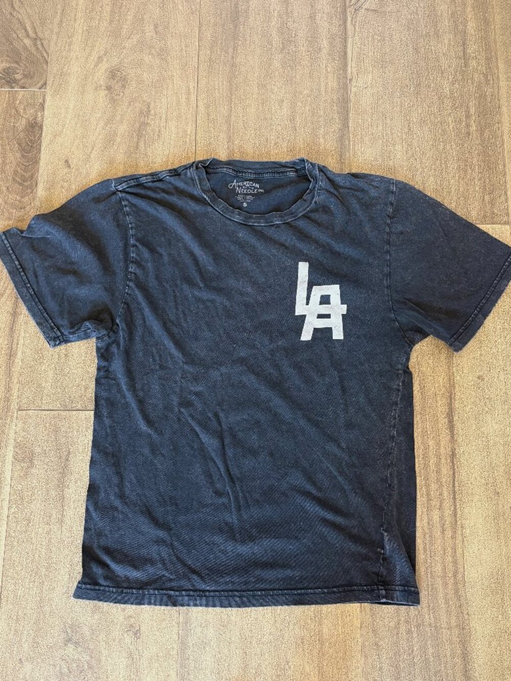 Mens American Needle LA Washed Black T-Shirt, S